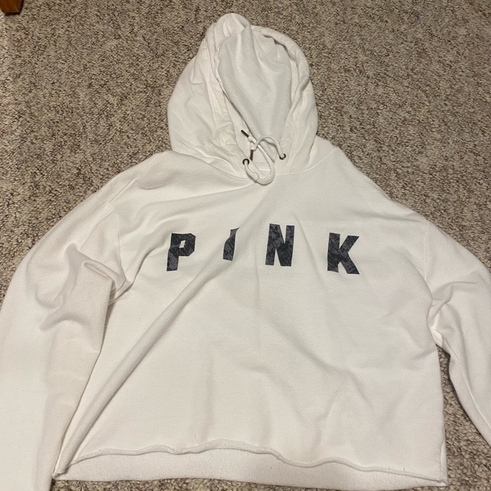 Pink cropped hoodie